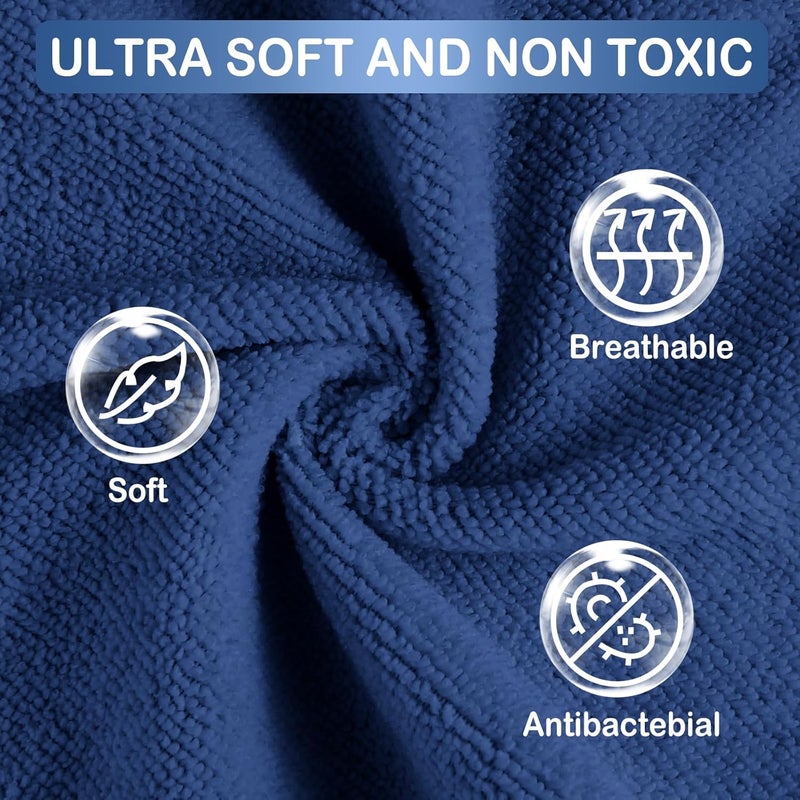 softan Baby Washcloths, 24Pack Baby Wash Cloths Extra Soft & Ultra Absorbent, Baby Towels Face Towel Unisex for Boys Girls Face & Body, Washclothes Gentle on Sensitive Skin, 9''x 9''Blue Planet - Image 4