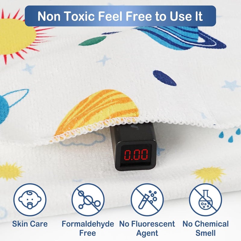 softan Baby Washcloths, 24Pack Baby Wash Cloths Extra Soft & Ultra Absorbent, Baby Towels Face Towel Unisex for Boys Girls Face & Body, Washclothes Gentle on Sensitive Skin, 9''x 9''Blue Planet - Image 5