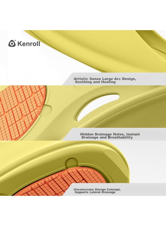 Kenroll Uni Home Bathroom Non-slip Slippers, Comfortable Wrap Lightweight Sandals, Mustard Yellow, Size 39-40 - Image 5