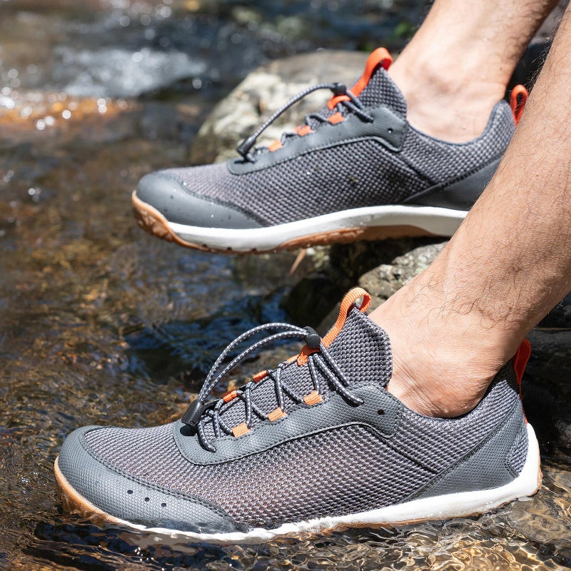 Pulltop Men's Barefoot Water Shoes | Quick-Dry | Lightweigh Wide Zero Drop Self-Draining Sole Amphibious Sneakers Dark-Gray Size 10 - Image 2