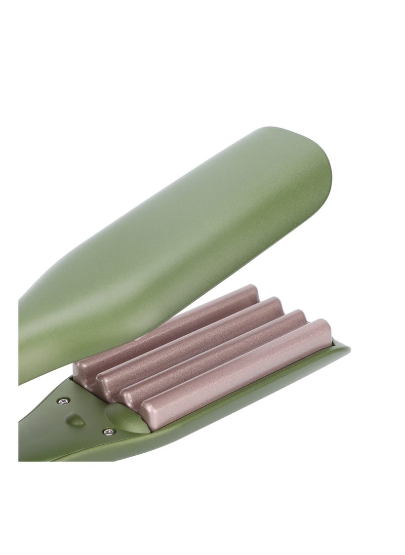 SYOSI - Titanium Ceramic Hair Crimper, PTC Heating Hair Waver 80W Volumizing Crimper Hair Styling Tool Crimping Iron Salon-Grade Hair Waver Crimped Hairstyles Tool for Women Girls, PTC heating 80W (Green) - Image 1