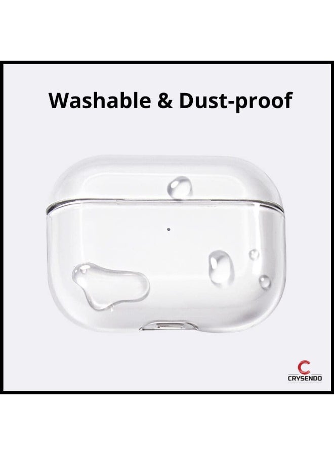 Cover with Cable for AirPods Pro 2 | Durable Case with Detachable Lanyard | Suitable for Wireless & Wired Charging | Polyester Strap + Clear TPU Case Cover (Transparent) - Image 3