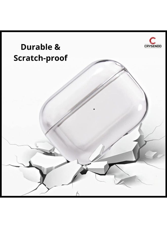 Cover with Cable for AirPods Pro 2 | Durable Case with Detachable Lanyard | Suitable for Wireless & Wired Charging | Polyester Strap + Clear TPU Case Cover (Transparent) - Image 4