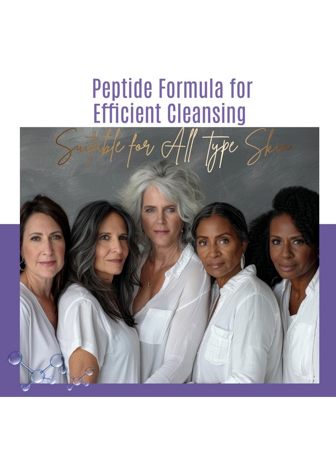 Dermaxgen Firming Peptide Cleanser - 5fl oz Multi-Peptide Facial Cleanser with Vitamin C and Hyaluronic Acid - Anti-Aging Gentle Cleanser for Face - Hydrating Face Cleanser for All Skin Types - Image 4