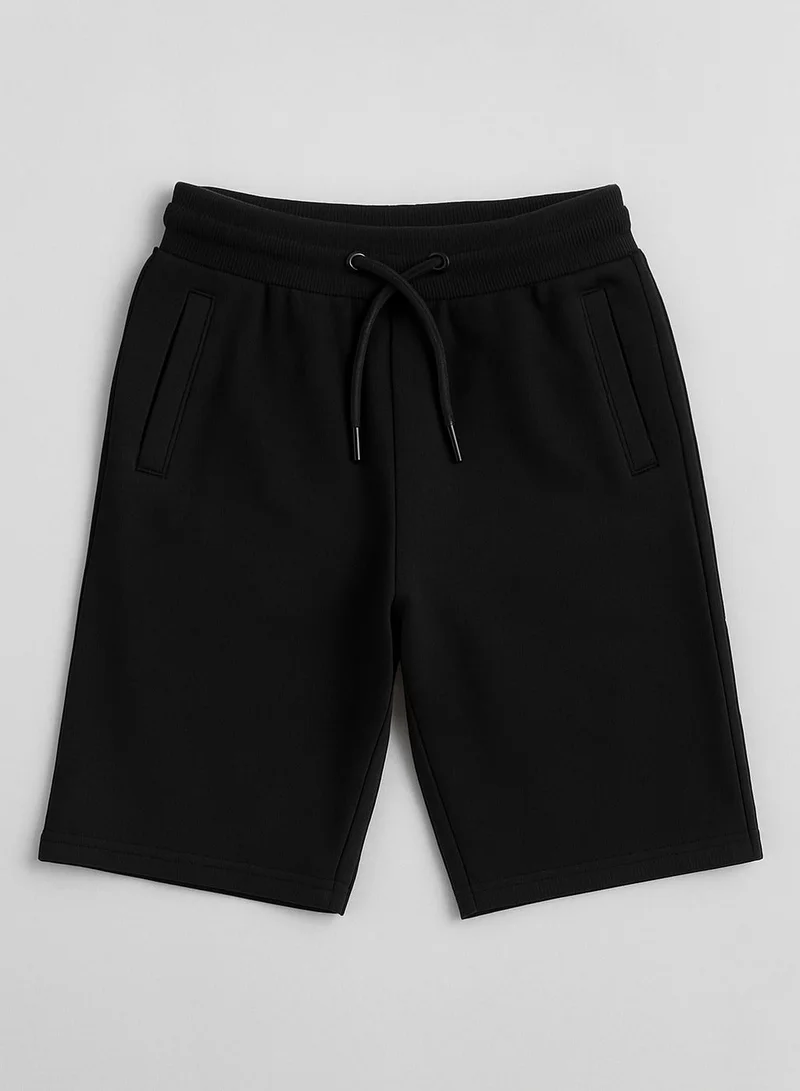 victor and jane Boys French Terry Shorts 100% Cotton– Black