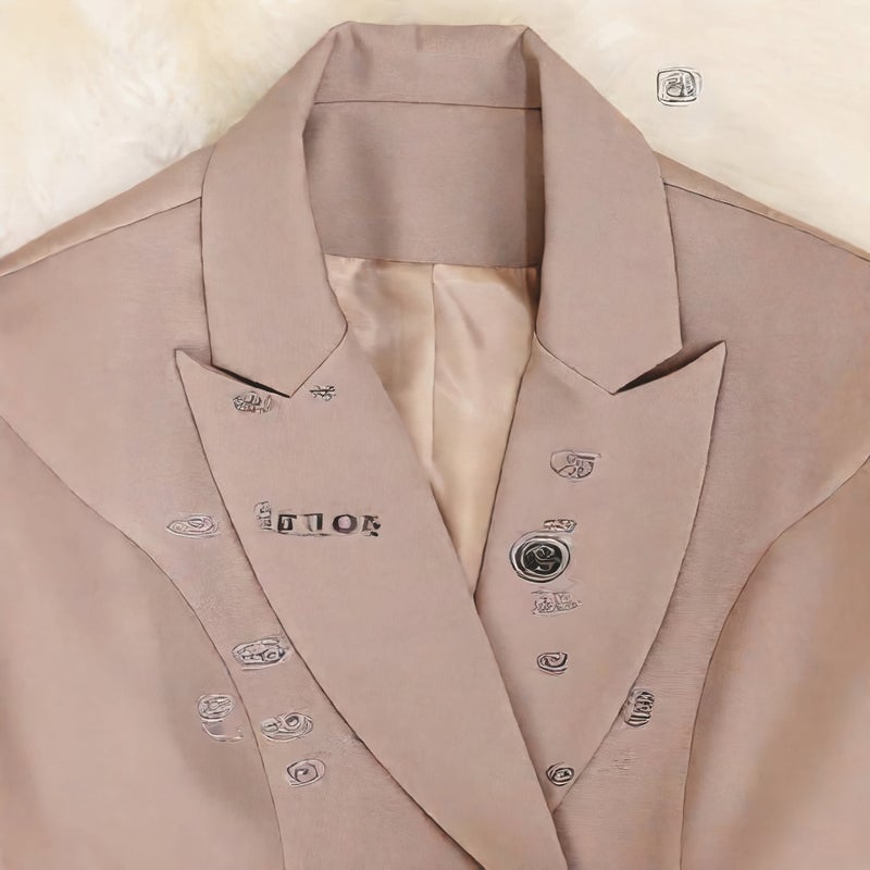 Fashion Long Sleeve Notch Lapel Blazer Suit Jacket - Image 3