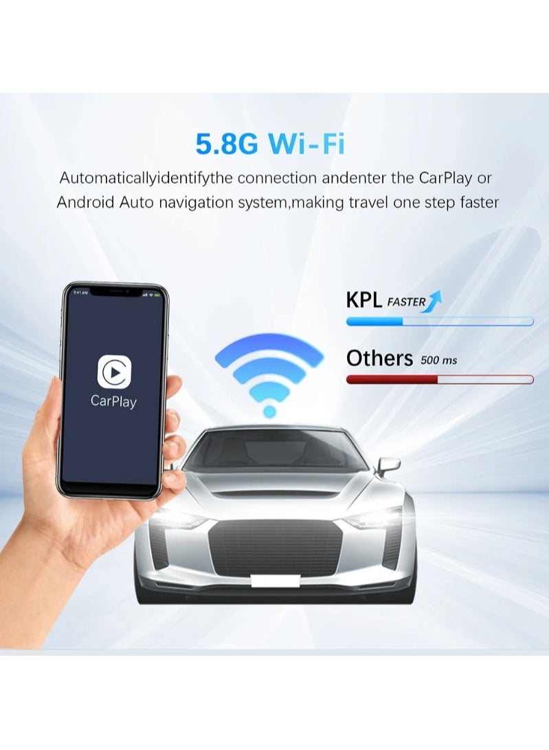 Generic Mini Wireless Carplay Adapter Easy to Set Up and Upgrade Wired CarPlay&Android Auto to Wireless, Connects Quickly, Portable Mini Car Play Dongle, Fit for Cars with Built-in CarPlay  - Image 5