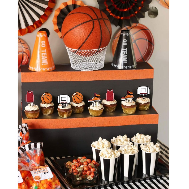 Moitkptt 24Pcs Basketball Cupcake Toppers for Party Decorations  Basketball Player Toppers  Baby Shower Party Decorations (MIX A)  BAK001 - Image 5