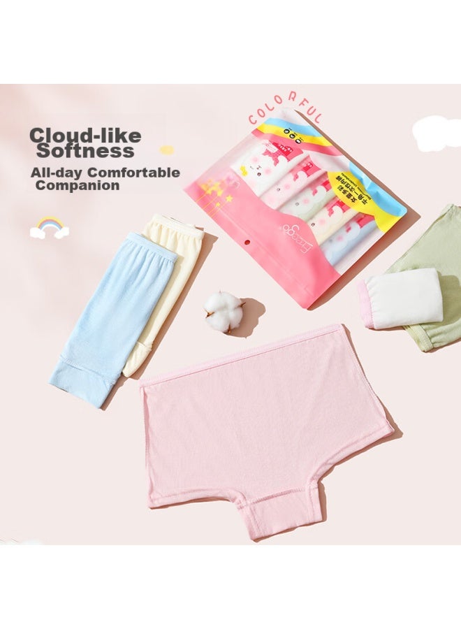 Free Go Freego Children's Colored Pure Cotton Boxer Disposable Underwear, Eo Sterilized, No-wash, Daily Disposable, For Travel, Girls' Size L, 5 Pieces - Image 5