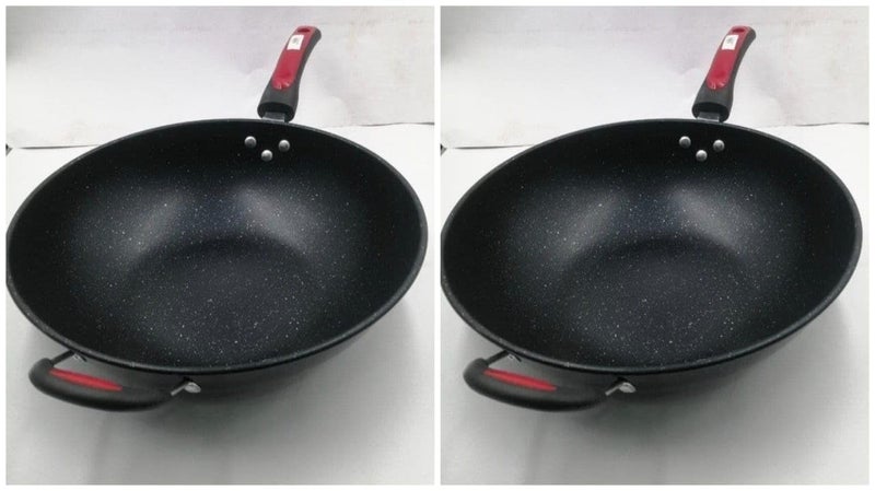 Jumbo Non-Stick Wok Pan – 32cm Heavy-Duty Teflon-Coated Frying Pan, Multi-Purpose Deep Skillet for Stir-Fry, Frying, Sautéing, and Family Cooking, Durable & Easy to Clean (Two packages) - Image 1