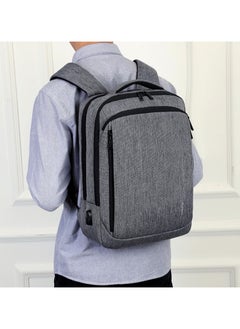 مينيلي Meinaili 023 USB Charging Backpack 15.6 inch Laptop Business Waterproof Multifunctional Travel Bag Grey  - Image 2