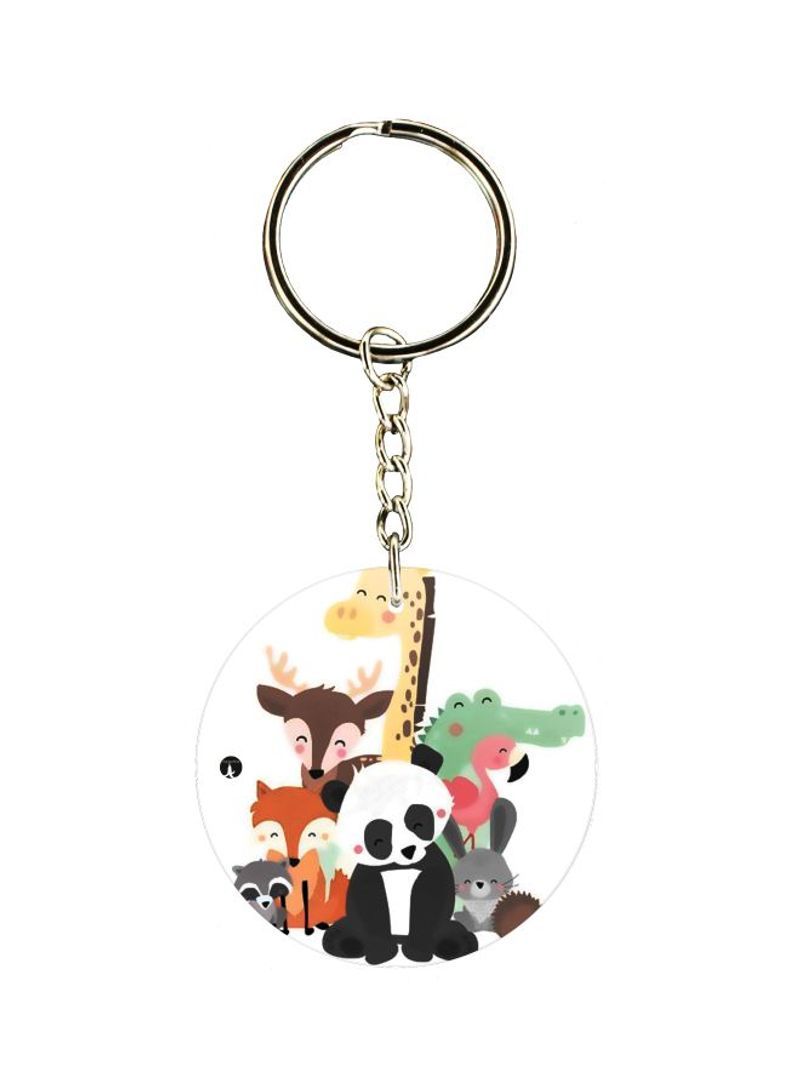 RKN Animals Printed Single Sided Keychain