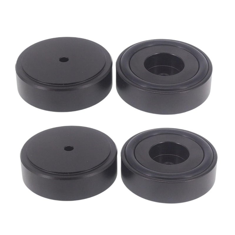 4PCS 49 * 15mm Aluminum Amplifier Feet Shock Absorber HiFi Amplifier Rubber Feet Turntable Feet Audio Speaker Isolation Feet Pad(Black 49X15) - Image 1