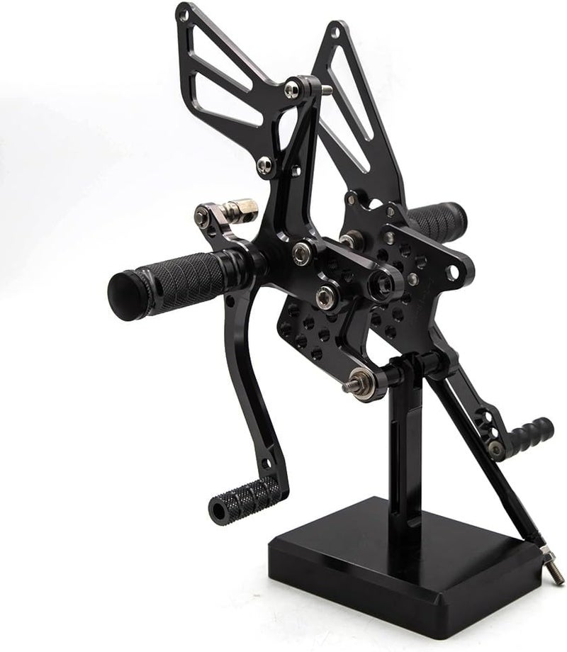 PROCNC Motorcycle Aluminum Rearsets Foot pegs Rear sets Footrest Fit for Suzuki GSXR1000 2000 2001 2002 2003 2004 GSXR750 1996-2005 SV650/SV650S SV1000/S 1998-2014 GSX600 2000-2005 (Black) - Image 2
