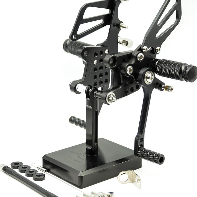 PROCNC Motorcycle Aluminum Rearsets Foot pegs Rear sets Footrest Fit for Suzuki GSXR1000 2000 2001 2002 2003 2004 GSXR750 1996-2005 SV650/SV650S SV1000/S 1998-2014 GSX600 2000-2005 (Black) - Image 3