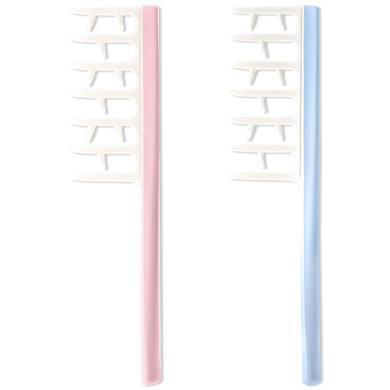 2pcs Antlersshaped Seam Comb Set Fluffy Ladies Styling Comb Perfect Hairdressing Tool for Home Salon and Barber Shop Use