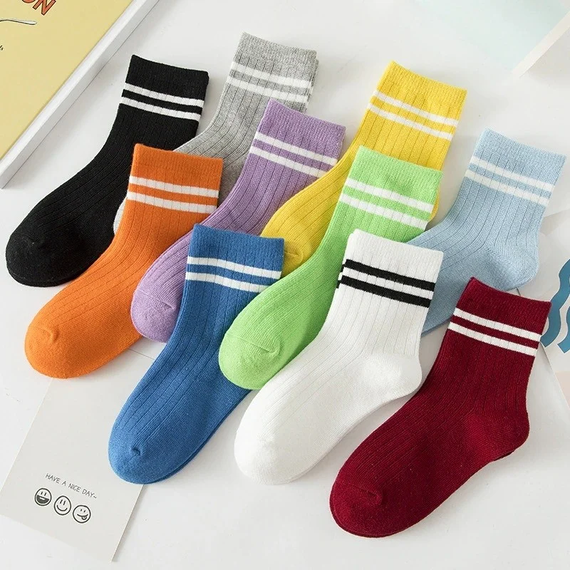 Bgk 10 Pairs Children's Circle Patterned Socket Socks