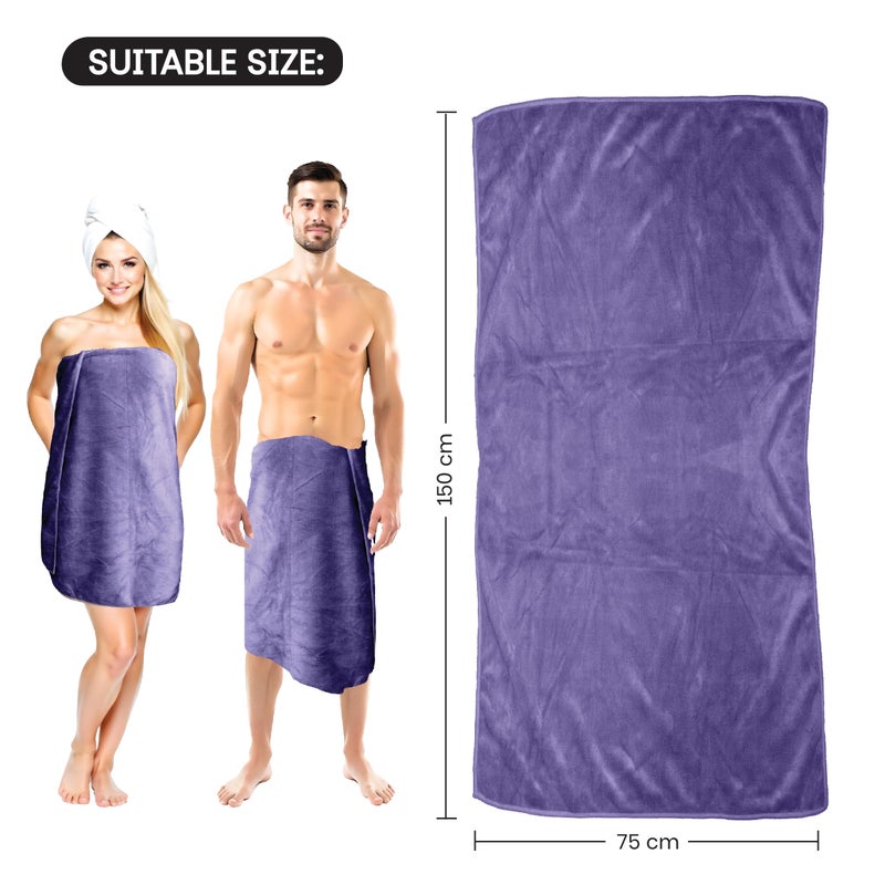 HOUSSE Premium Microfiber Bath Towel - Extra Large 60x120cm Quick Dry Towels for Women & Kids | Super Soft Plush 550 GSM | Ultra Absorbent for Home Swimming Sports & Travel (Cadet) - Image 3