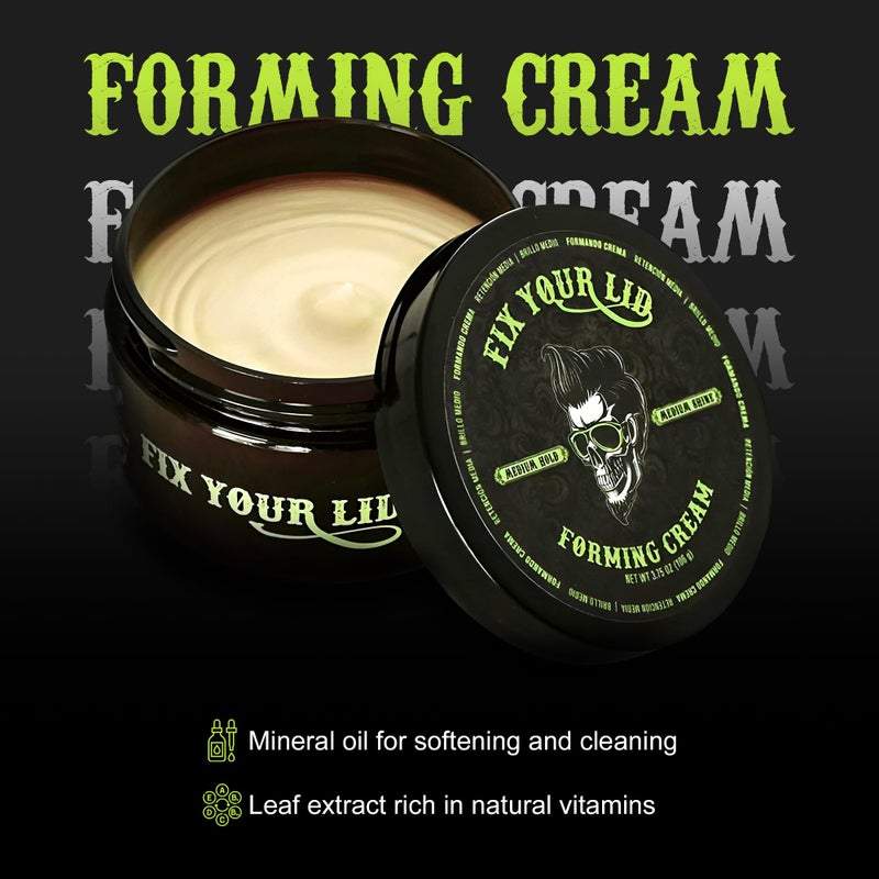Fix Your Lid Forming Cream for Hair Styling - Men`s Cream with Medium Hold and Shine - Match all Mens Hair Types & Styles - Easy To Wash Out - 3.75 Oz - Image 4