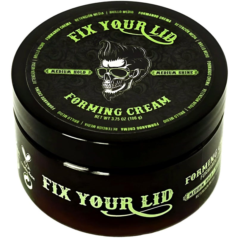 Fix Your Lid Forming Cream for Hair Styling - Men`s Cream with Medium Hold and Shine - Match all Mens Hair Types & Styles - Easy To Wash Out - 3.75 Oz - Image 1