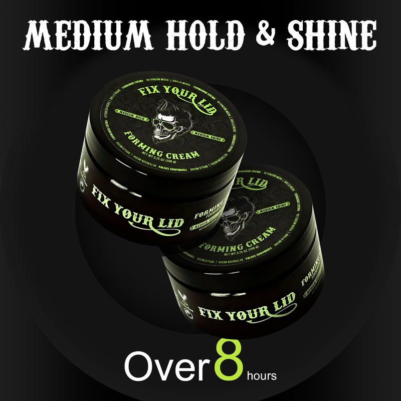 Fix Your Lid Forming Cream for Hair Styling - Men`s Cream with Medium Hold and Shine - Match all Mens Hair Types & Styles - Easy To Wash Out - 3.75 Oz - Image 5