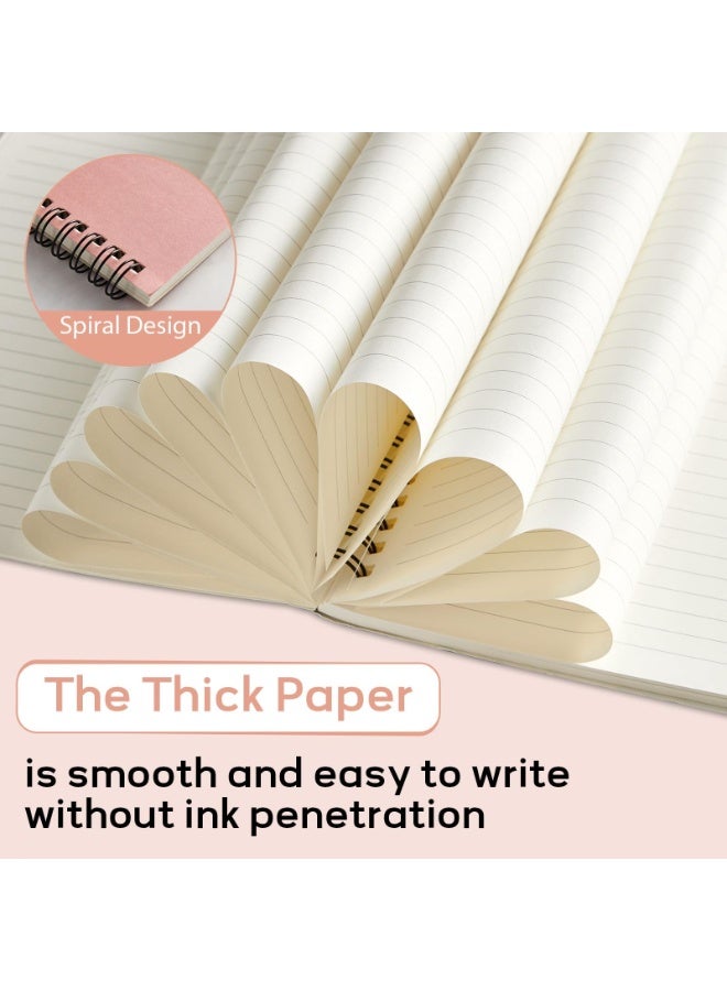 LODROC Spiral Notebook, 5 Pack A5 5.51 x 8.3 Inch Spiral Lined Notebook, College Ruled Spiral Journal Notebook 120 Pages/60 Sheets School Professional Journaling Notebooks for Writing School Office Business - Image 4