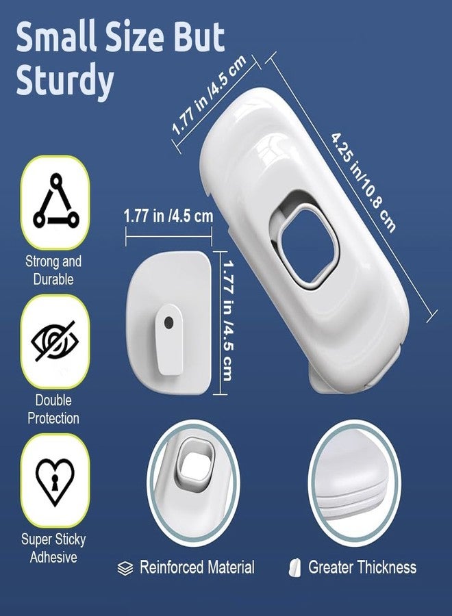 Tonity قفل أدراج للأطفال من تونيتي مكون من 6 قطع، قفل أمان للأطفال، أقفال خزائن، ظهر لاصق قوي، قفل أمان للأطفال، قفل أمان للأطفال للخزائن، قفل حماية لأبواب الأطفال للخزائن والأدراج. - Image 3