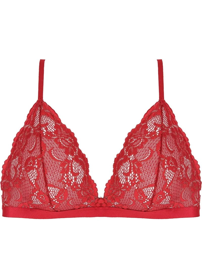 Magic Form 1680 Non-wired Lace Bralet-Red