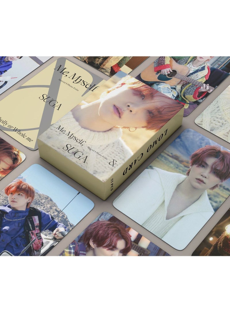 EHOME - 55-Piece BTS Suga Myself New Album Special Photo Filio Lomo Card - Image 1