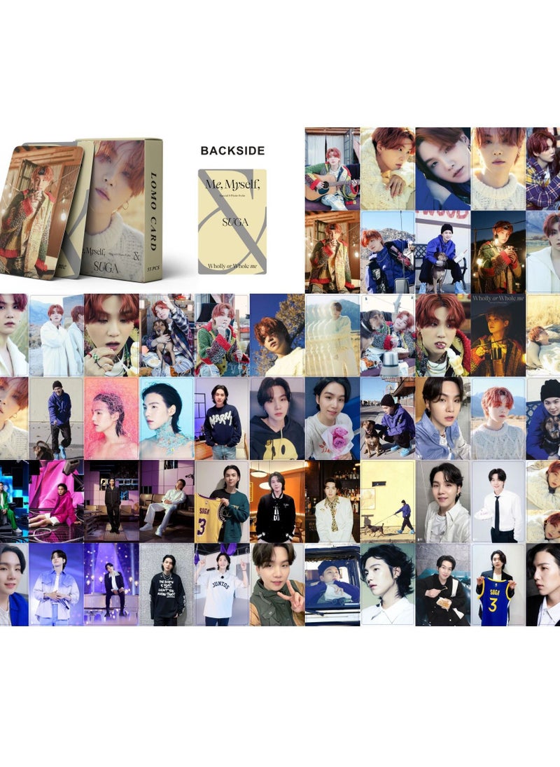 EHOME - 55-Piece BTS Suga Myself New Album Special Photo Filio Lomo Card - Image 1