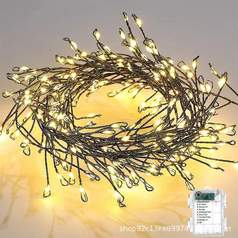 Cross-border LED lights copper firecrackers light string centipede lights  battery gift box creative hanging tree decorative lights - Image 4