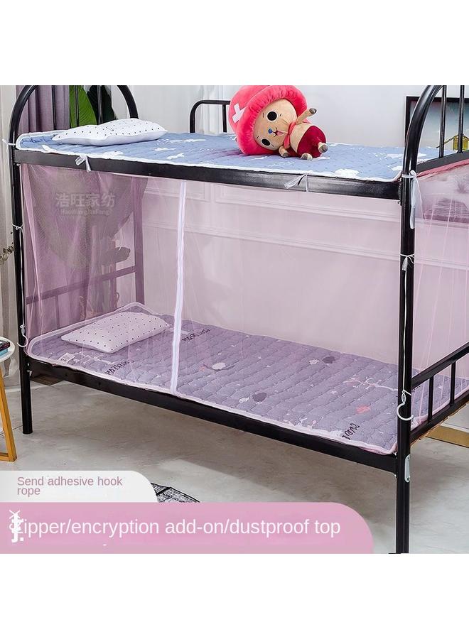 Bluejw 9V7T Student Dormitory Mosquito Net 0.9m Bedroom With Zipper Encrypted Square Net 90cm Single 1.2 M 1 - Image 1