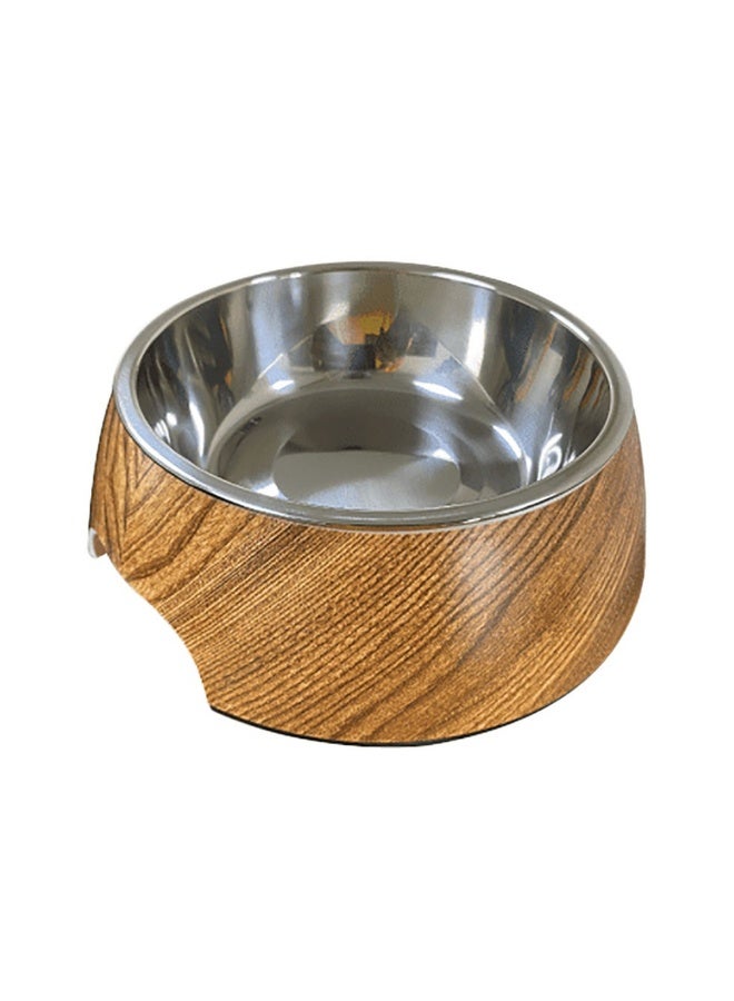 وعاء طعام كلاب نوترا بيت من الميلامين دائري خشبي - كبير