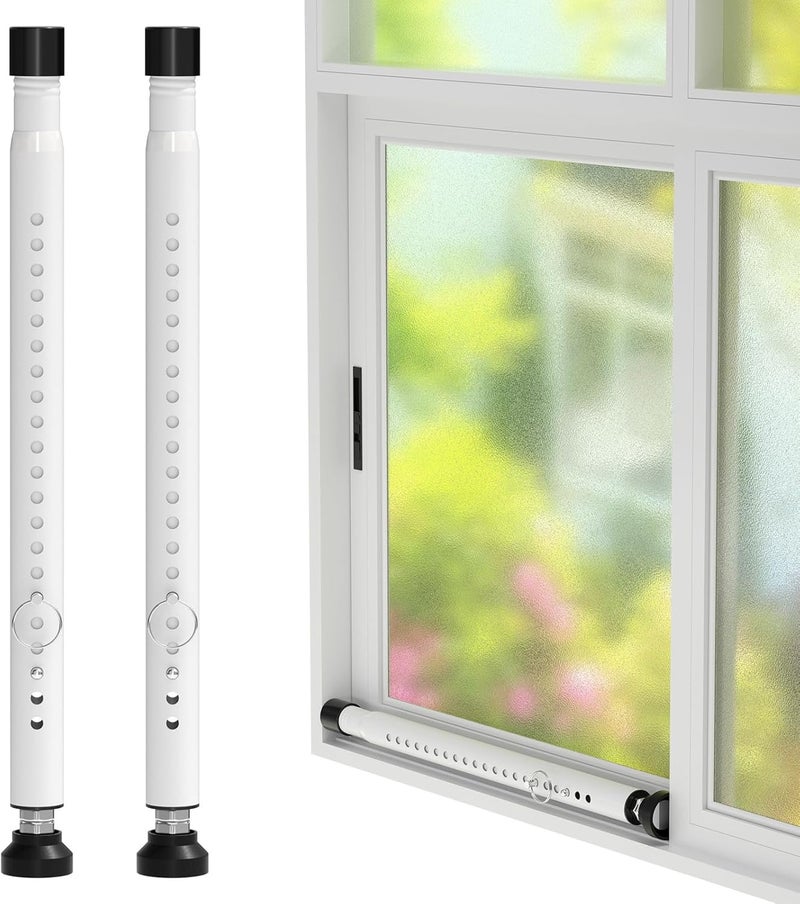 Adjustable sliding door safety lever (suitable for 16-51 inches/40.6-129.5cm) child protection window safety lever White - Image 1