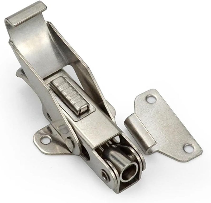304 Stainless Steel Spring Loaded Toggle Snap Hasp Lock Fastener For Cabinet Luggage 1 Piece - Image 5