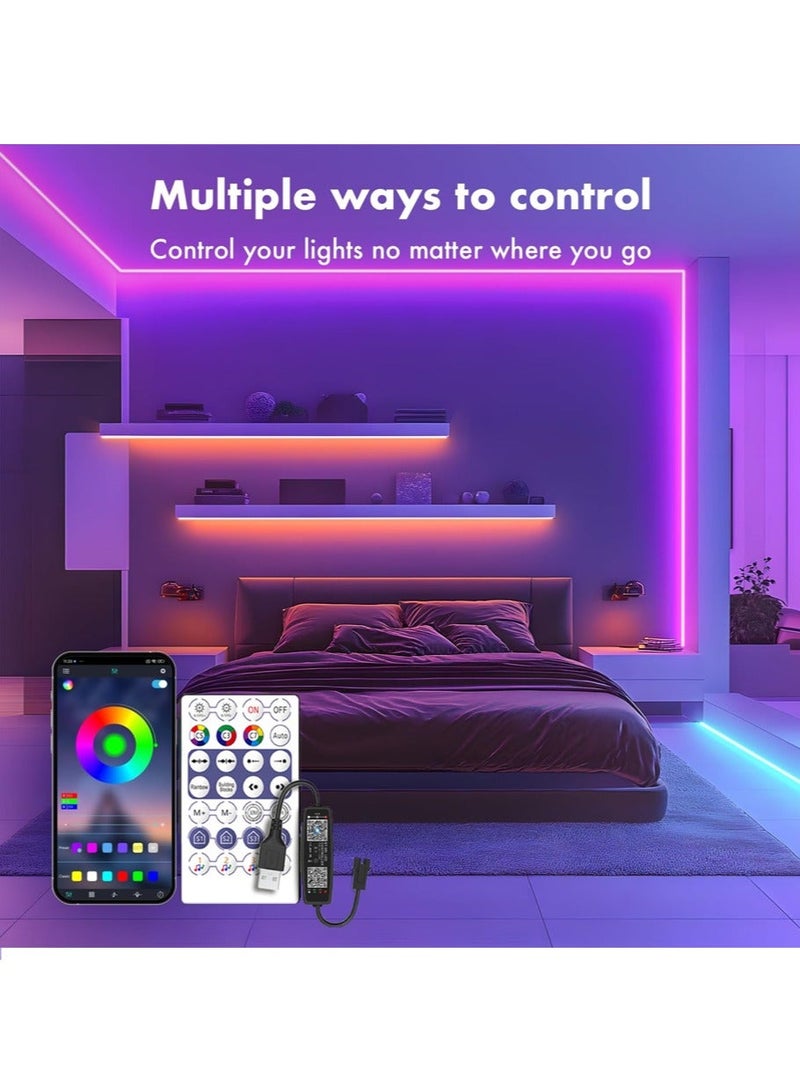 Leon Home Music Sync Neon Light Rope 3m Bluetooth App Controlled LED Strip for Home Decor Daily Use Party Lighting - Image 4