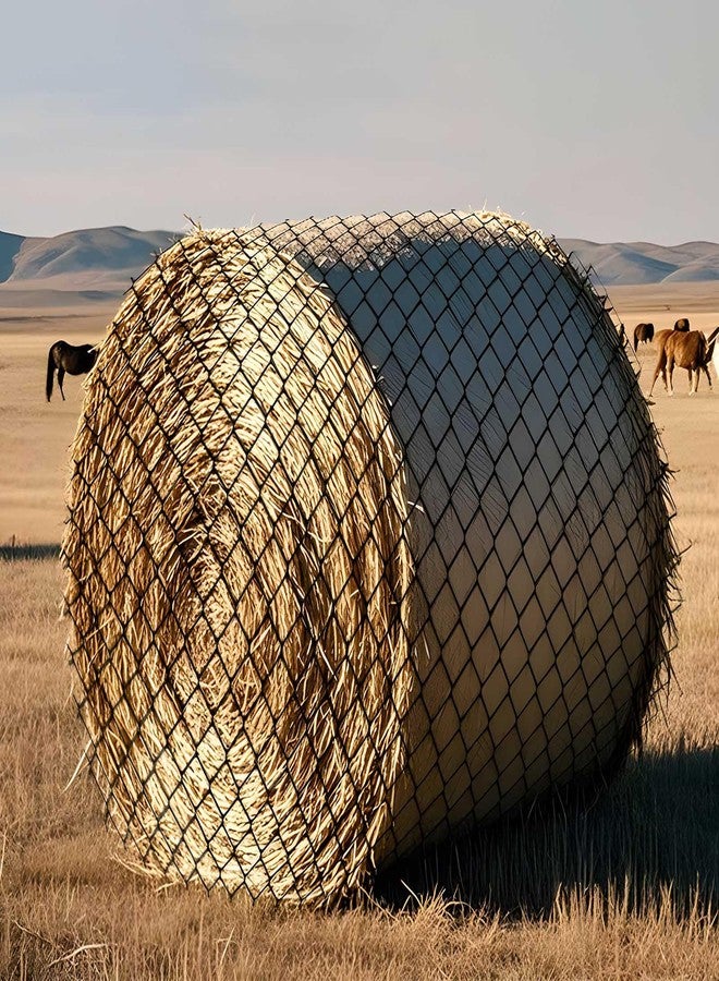 Fifatopo Large Round Bale Hay Net, Slow Feed Knotless Design Hay Net Feeder for Livestocks,Heavy Gauge Large Hay Net for Horses, Cattle, Sheep in Farms and Pastures, 1.75-inch Mesh (5×5ft) - Image 1