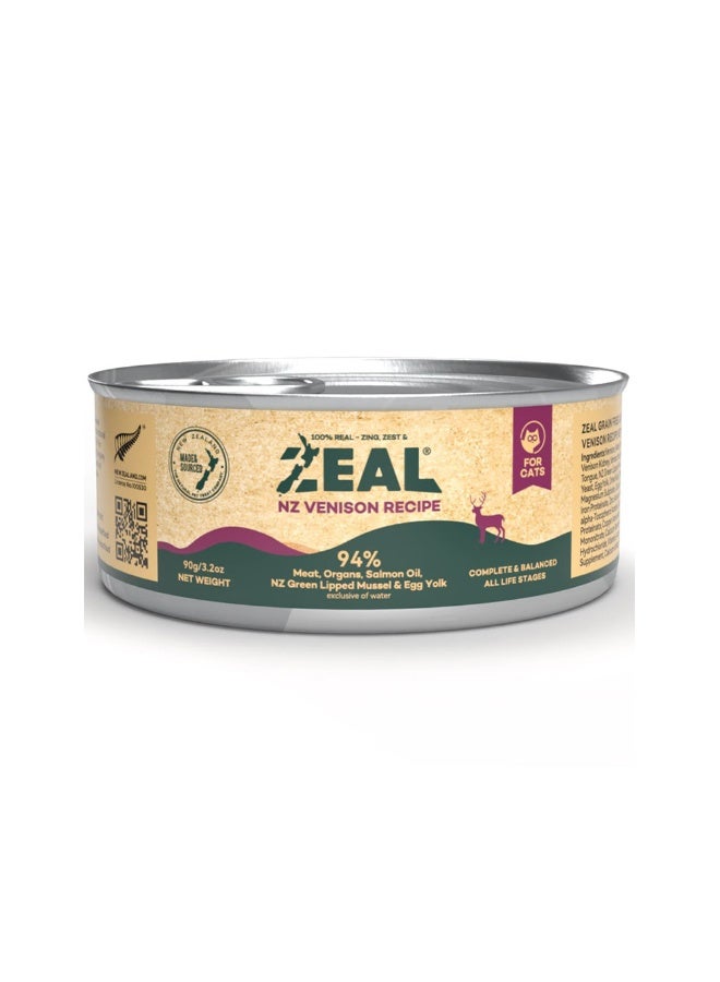 zeal Zeal Grain Free Venison Recipe Canned Cat Food - 90 g