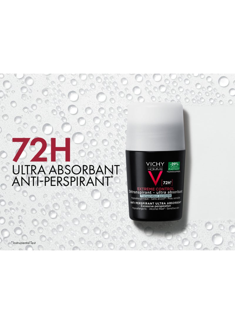 VICHY Homme 72H Anti Transpirant Controle Extreme Black 50ml - Image 5