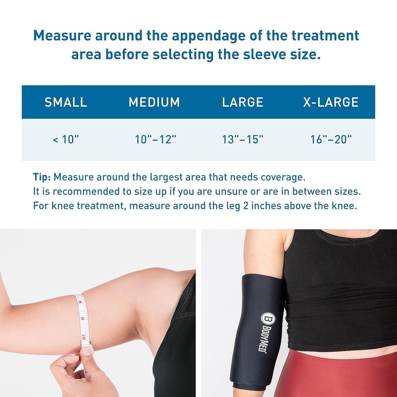 BodyMed جهاز BodyMed 360 للحرارة والبرودة للركبة والمرفق والكاحل والمعصم لتخفيف الانزعاج  حزمة جليدية مرنة قابلة لإعادة الاستخدام للعلاج بالضغط للالتواءات والتهاب المفاصل والتهاب الأوتار  كبير جداً - Image 3