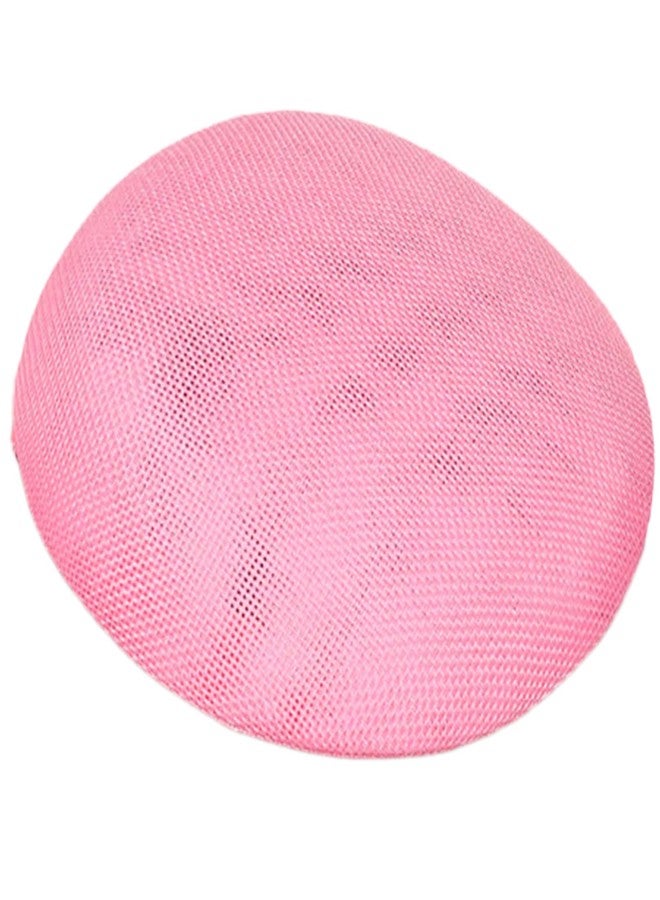 HYROOY 15cm Sinamay Hat Fascinators Hat Base for Women Millinery Accessories Cocktail Teaparty Headpieces Round Hat Base Pink - Image 1