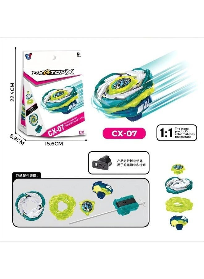 Beyblade X CX-07 Pegasus Blast – Get ready for intense battles! The Beyblade Xtreme set with launcher and ribbon, the perfect toy for kids to win fun and excitement in every round. 🌀🎯