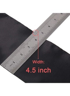 Leeven 2 Pcs Wig Grip Band Silky Satin Edge Scarves For Women Satin Wrapping Laying Scarf For Lace Wigs Non Slip Hair Wrap Headband For Makeup Facial Sport Yoga 4.5"X54" 1 Pcs Pink+1Pcs Black  - Image 4