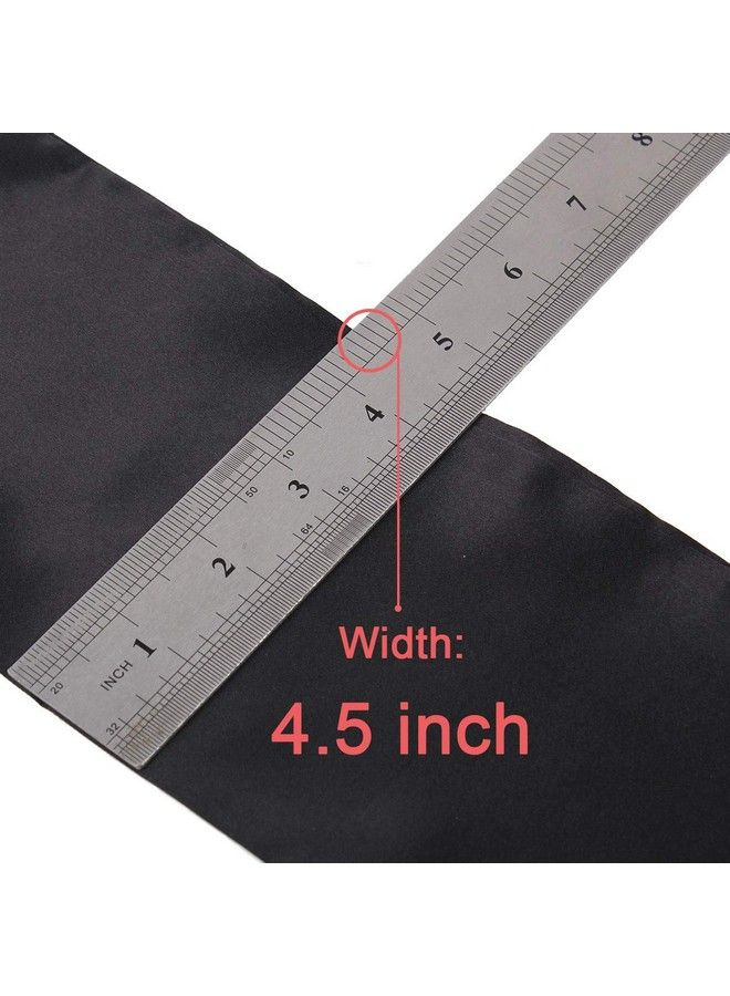 Leeven 2 Pcs Wig Grip Band Silky Satin Edge Scarves For Women Satin Wrapping Laying Scarf For Lace Wigs Non Slip Hair Wrap Headband For Makeup Facial Sport Yoga 4.5"X54" 1 Pcs Pink+1Pcs Black  - Image 4