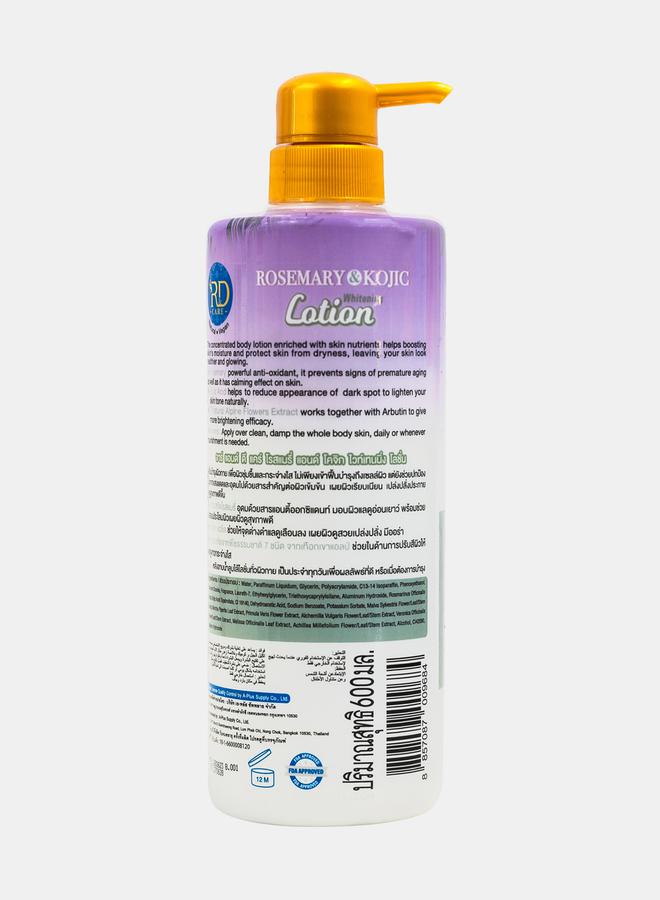 R&D Rosemary & Kojic Whitening Lotion, 600ml - Image 2