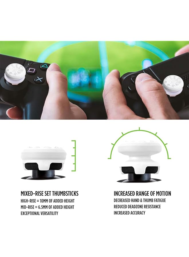 YARDHOBI Fps Freek Galaxy White For Playstation 4 (Ps4) And Playstation 5 (Ps5) Performance Thumbsticks Controller Joystick Cap Covers Thumbstick Extender For Ps5 (1 High Rise 1 Mid Rise) - Image 3