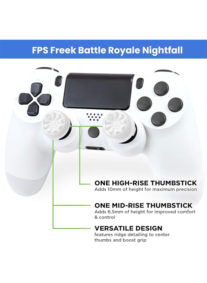 YARDHOBI Fps Freek Galaxy White For Playstation 4 (Ps4) And Playstation 5 (Ps5) Performance Thumbsticks Controller Joystick Cap Covers Thumbstick Extender For Ps5 (1 High Rise 1 Mid Rise) - Image 2