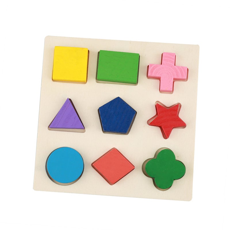 Wooden Puzzle Natural Wood Burr-Free Early Learning Tool Color Shape Recognition Toy - Hand Eye Coordination Brain Development Toy for Toddlers Children - Image 3