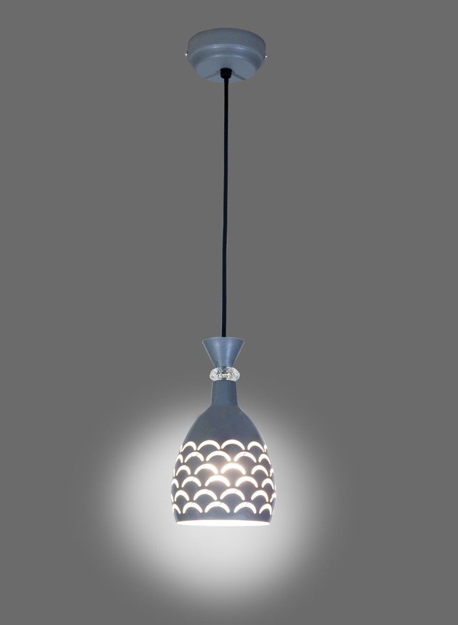 twixle Aluminium Pendant Ceiling Lamp, Grey, for Living Room and Dining Hall, Pack of 1 (Without Bulb) - Image 1