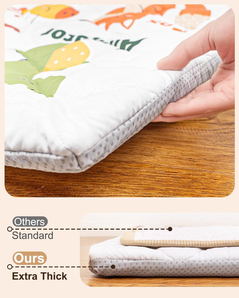 Beavtaens Foam Baby Play Mat 50x50, Removable and Machine Washable Cover, Thicken Cushioning Playmat and Perfect for Playpen, Non-Slip Bottom, Easy to Clean for Infants, Toddlers & Babies(Animal) - Image 4